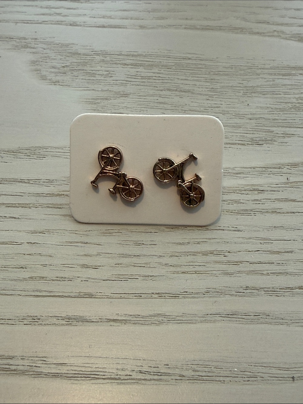 Fossil Rose Gold Bicycle Stud Earrings